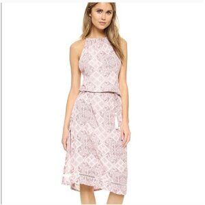 Faithfull Tuscany Midi Dress Womens Size Large 8 Fairfax Print Nwt